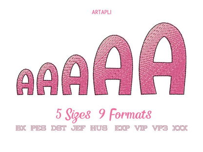 Rainbow font, BX included! Iridescent 2 Color Monogram FONT alphabet machine embroidery designs, gradient embroidery font