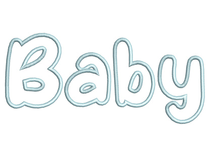 Baby Applique Font machine embroidery applique designs monogram alphabet