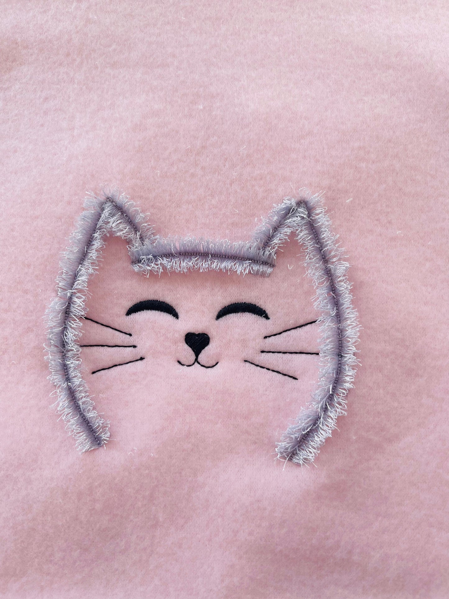 Peeking Fringe Kitten Fringed Cat Fur Machine Embroidery Designs Kitty Baby Kids Fringe Chenille Little Cat