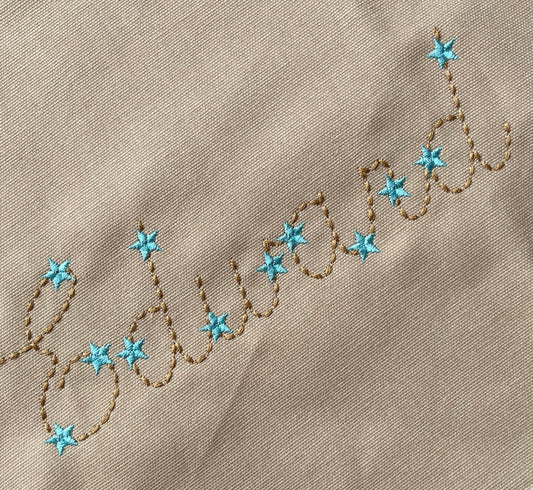 Hand Stitch Effect Starry Font – Instant Download | Artapli