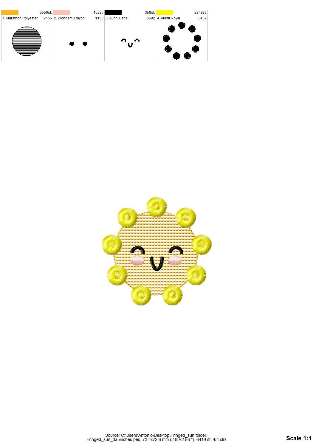 Cute Little Fringed Sun