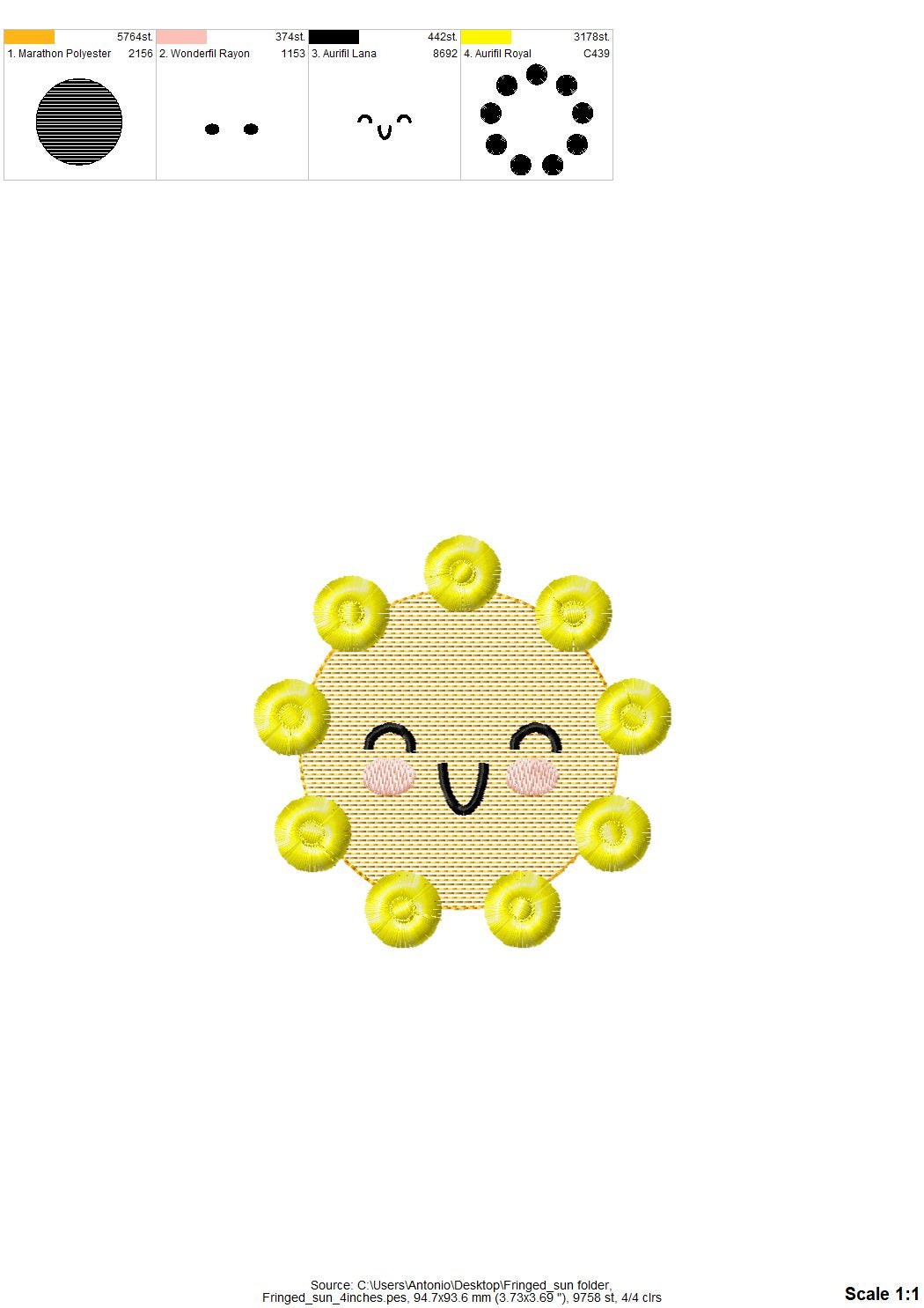 Cute Little Fringed Sun