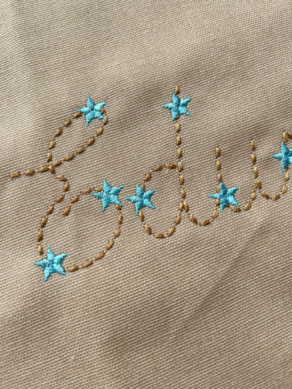 Hand Stitch Effect Starry Font – Embroidery 2" 2.4" 3" 3.8" 4.6" 4" | BX PES DST JEF | Artapli