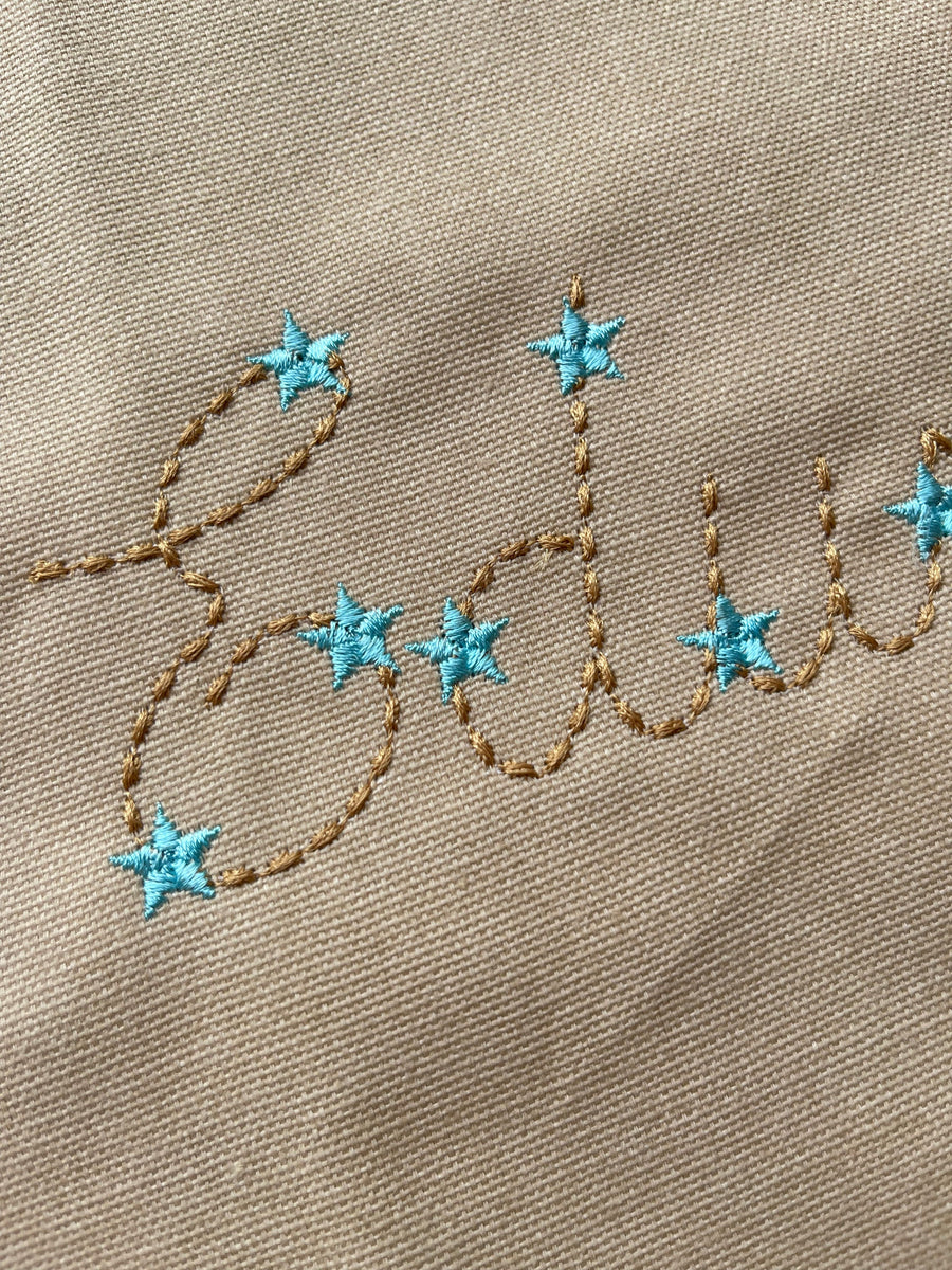 Hand Stitch Effect Starry Font – Embroidery 2" 2.4" 3" 3.8" 4.6" 4" | BX PES DST JEF | Artapli