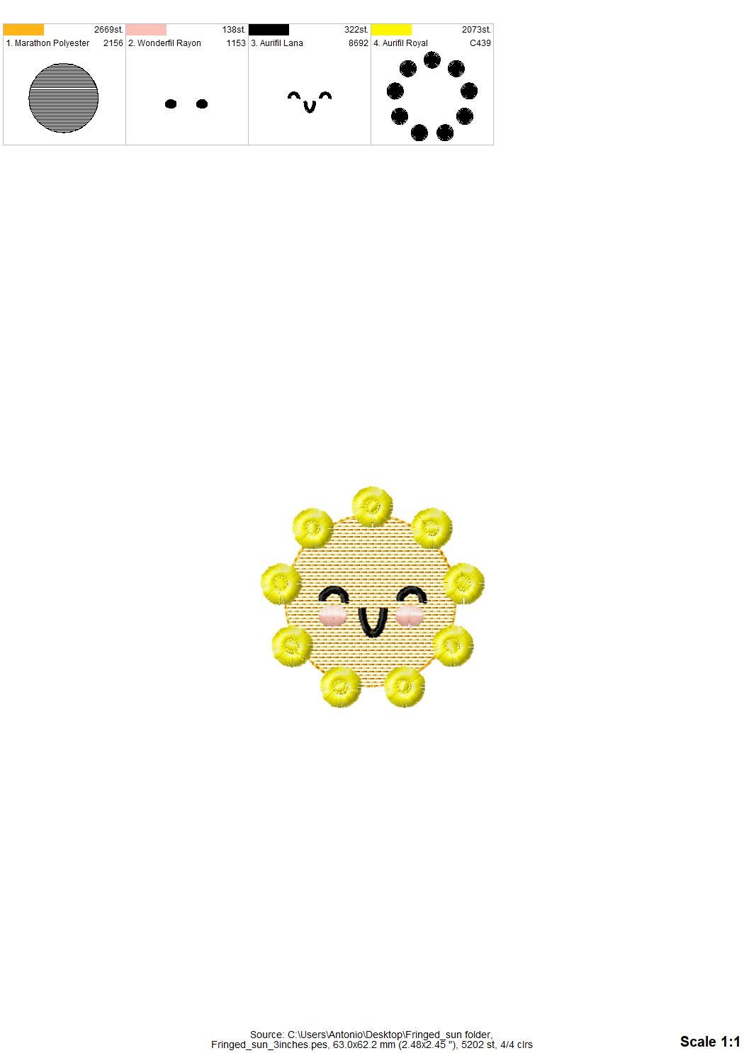 Cute Little Fringed Sun