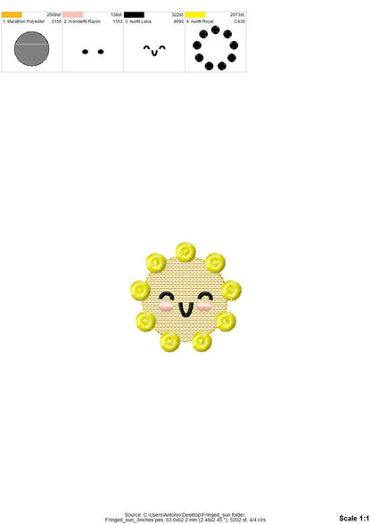 Cute Little Fringed Sun