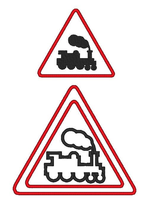 Traffic Sign Set of 10 – Sizes 2" 2.5" 3" 3.5" 5" 6" Digital Embroidery File | Artapli