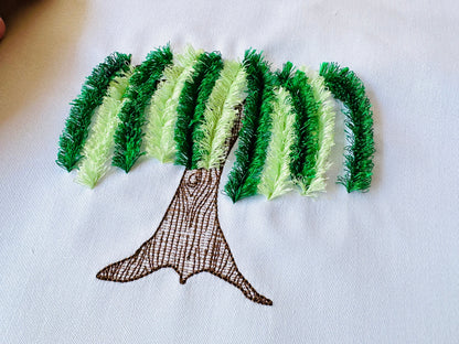 Magic Christmas Willow Tree Fringed Branches ITH Project Fringe in the Hoop Machine Embroidery Designs Fluffy Chenille Earth Tree of Life - Etsy