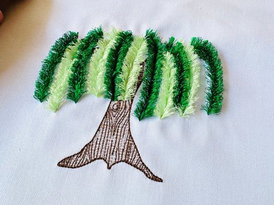 Magic Christmas Willow Tree Fringed Branches ITH Project Fringe in the Hoop Machine Embroidery Designs Fluffy Chenille Earth Tree of Life - Etsy