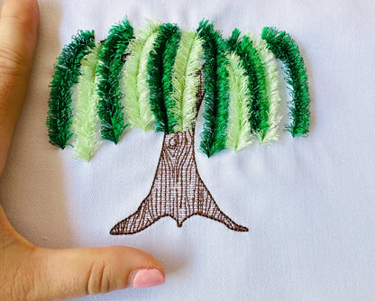 Magic Christmas Willow Tree Fringed Branches ITH Project Fringe in the Hoop Machine Embroidery Designs Fluffy Chenille Earth Tree of Life - Etsy