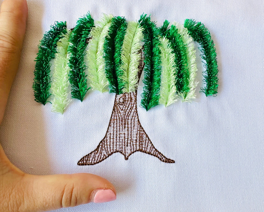 Magic Christmas Willow Tree Fringed Branches ITH Project Fringe in the Hoop Machine Embroidery Designs Fluffy Chenille Earth Tree of Life - Etsy