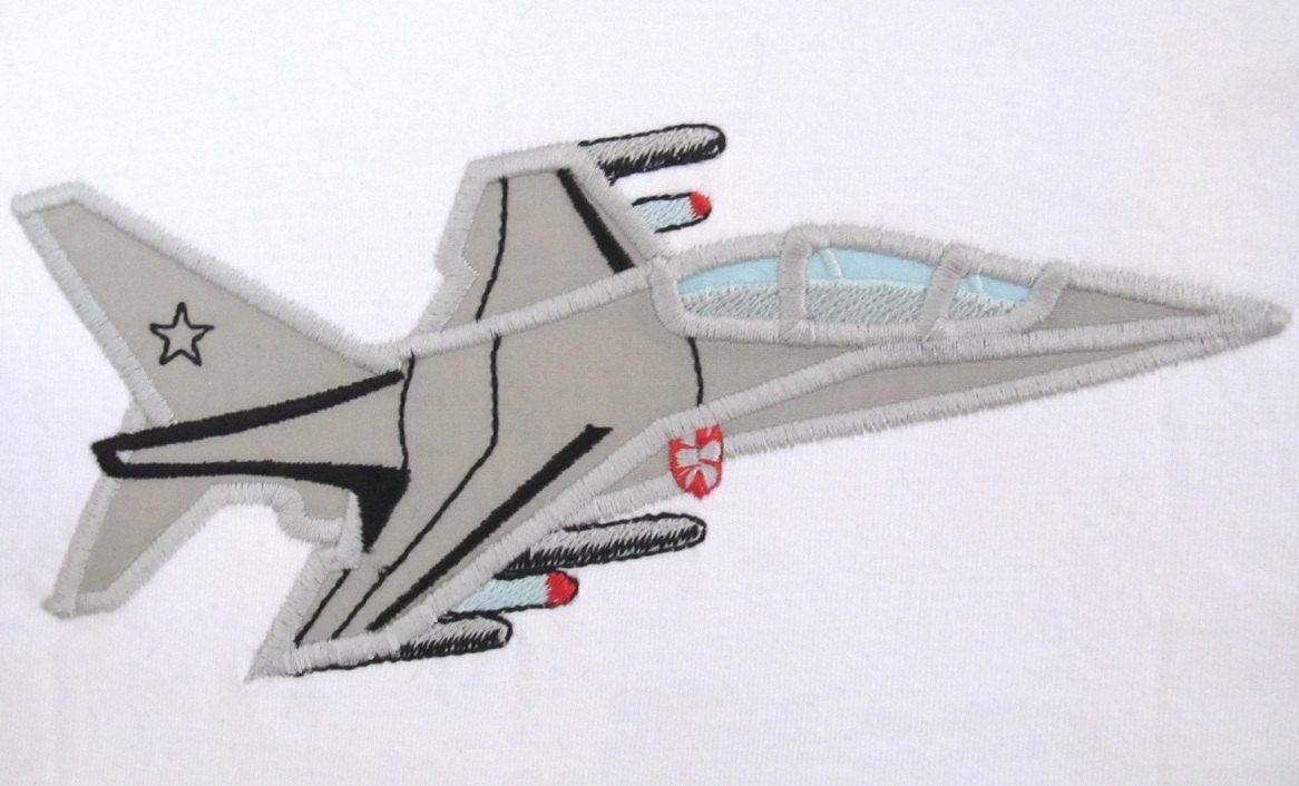 Fighter Airplane Applique - image 1