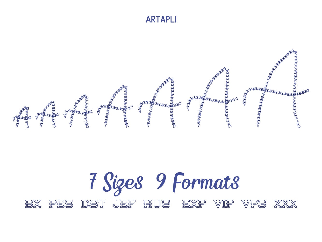 Quick light stitch Halmera Chain FONT machine embroidery designs assorted sizes alphabet letters playful kids link chain monogram BX