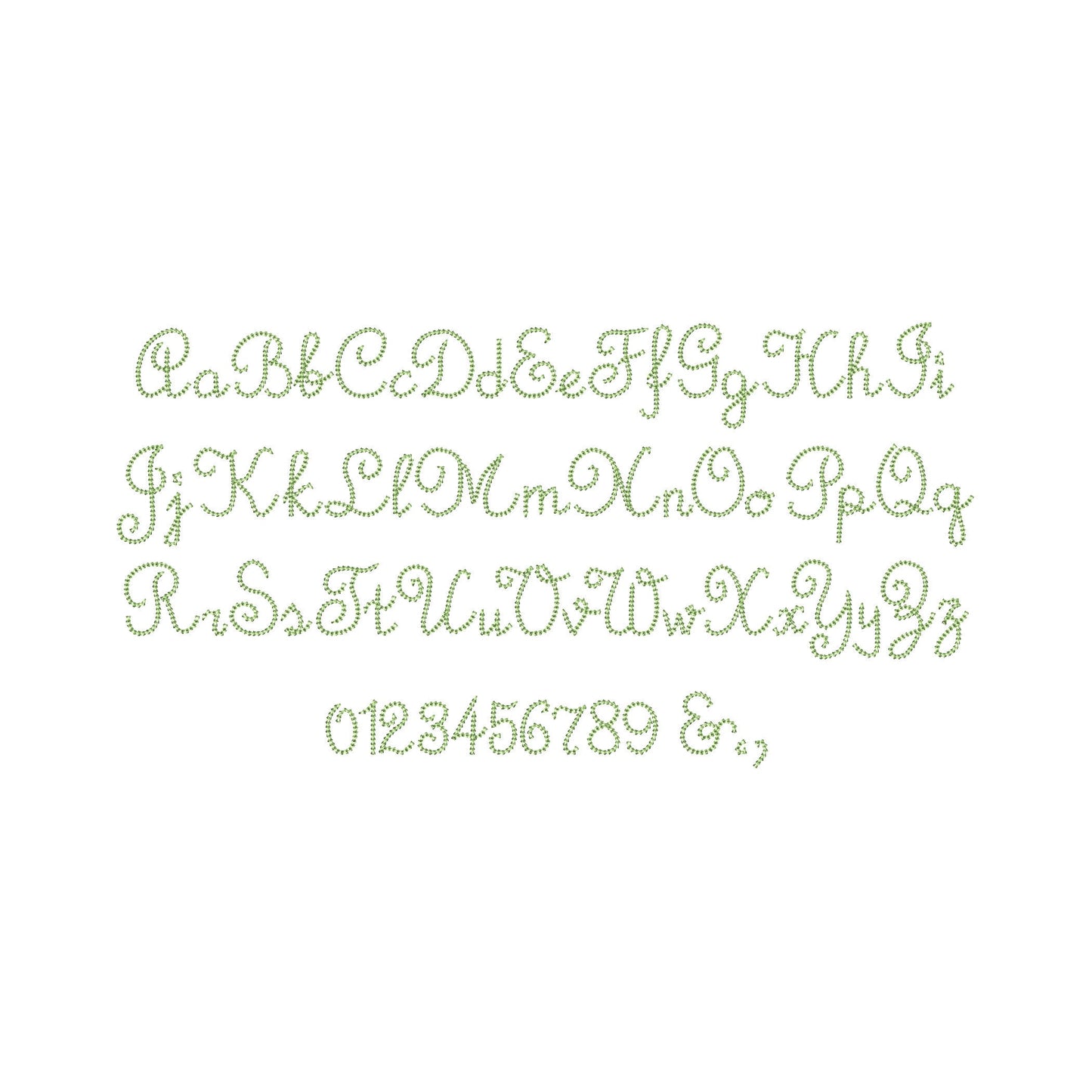 light stitch Chain Font – Sizes 1.1" 1.3" 1.5" 2" 2.5" 3" BX Digital Font File | Artapli