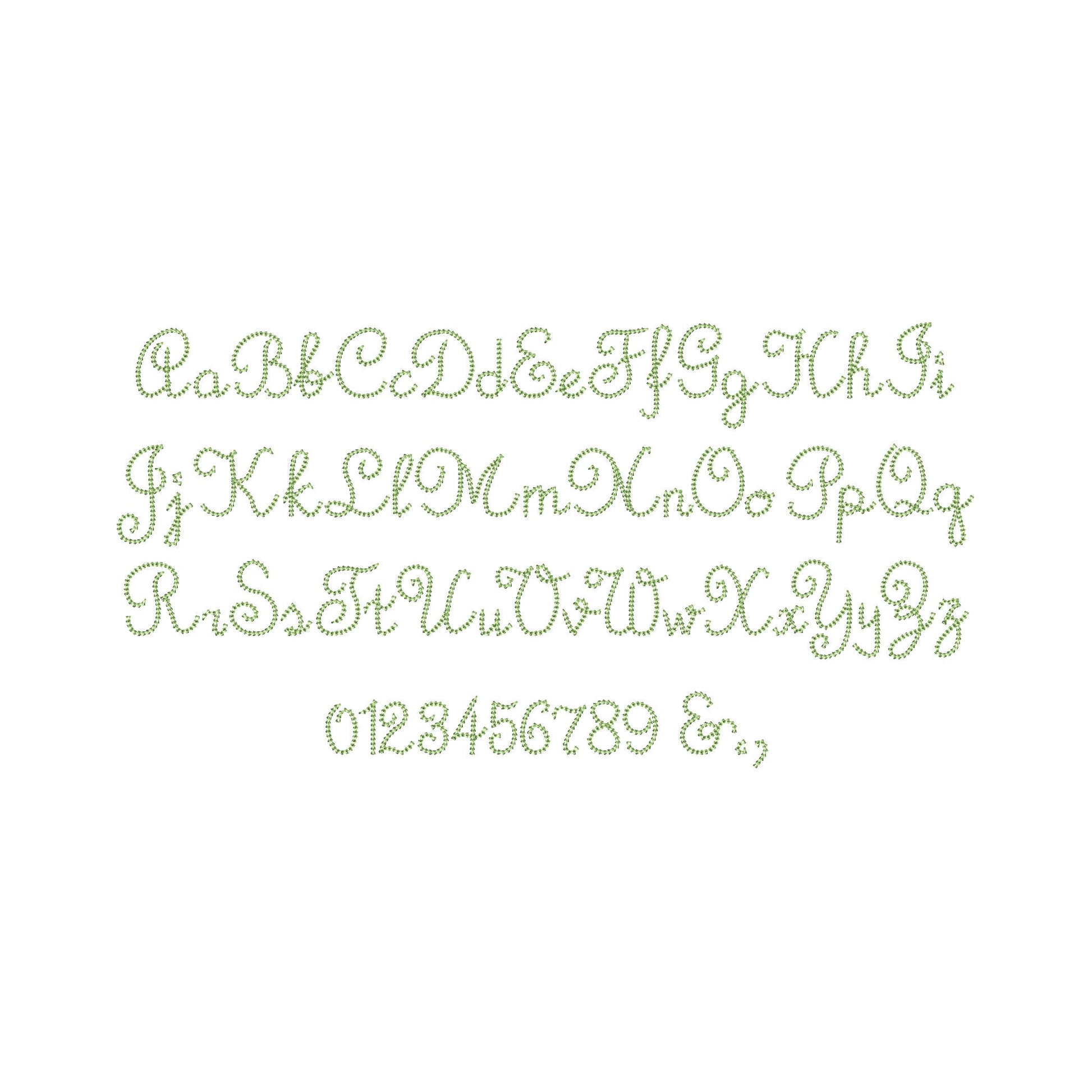 light stitch Chain Font – Sizes 1.1" 1.3" 1.5" 2" 2.5" 3" BX Digital Font File | Artapli
