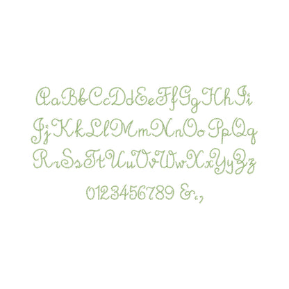 light stitch Chain Font – Sizes 1.1" 1.3" 1.5" 2" 2.5" 3" BX Digital Font File | Artapli