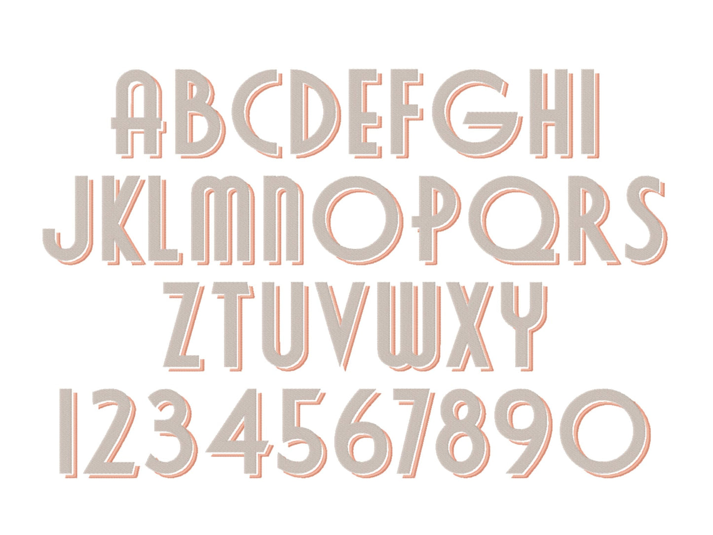 Modern Drop Shadow Font