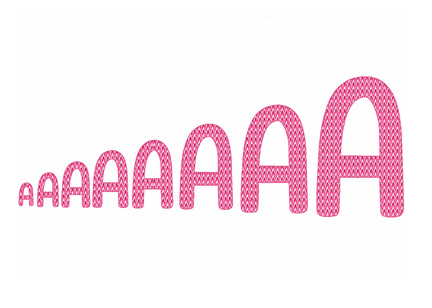 Knitted effect knit sweater stitch Font texture alphabet monogram machine embroidery designs kids shirt design