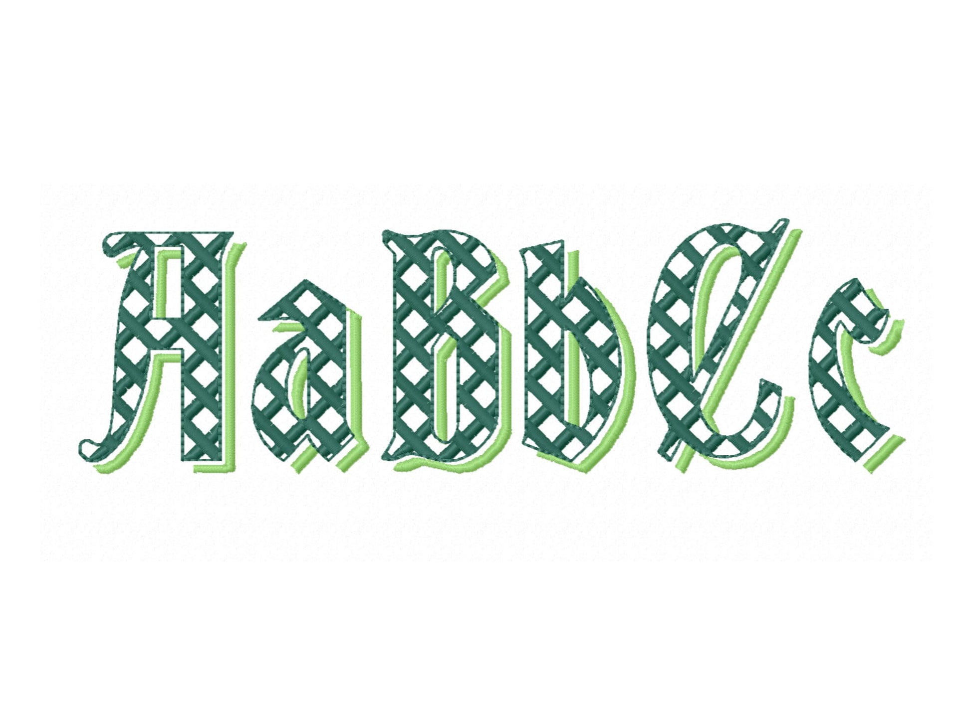 Christmas Shadow Font checkered alphabet letters and numbers light stitch machine embroidery designs monogram font with shadow BX included