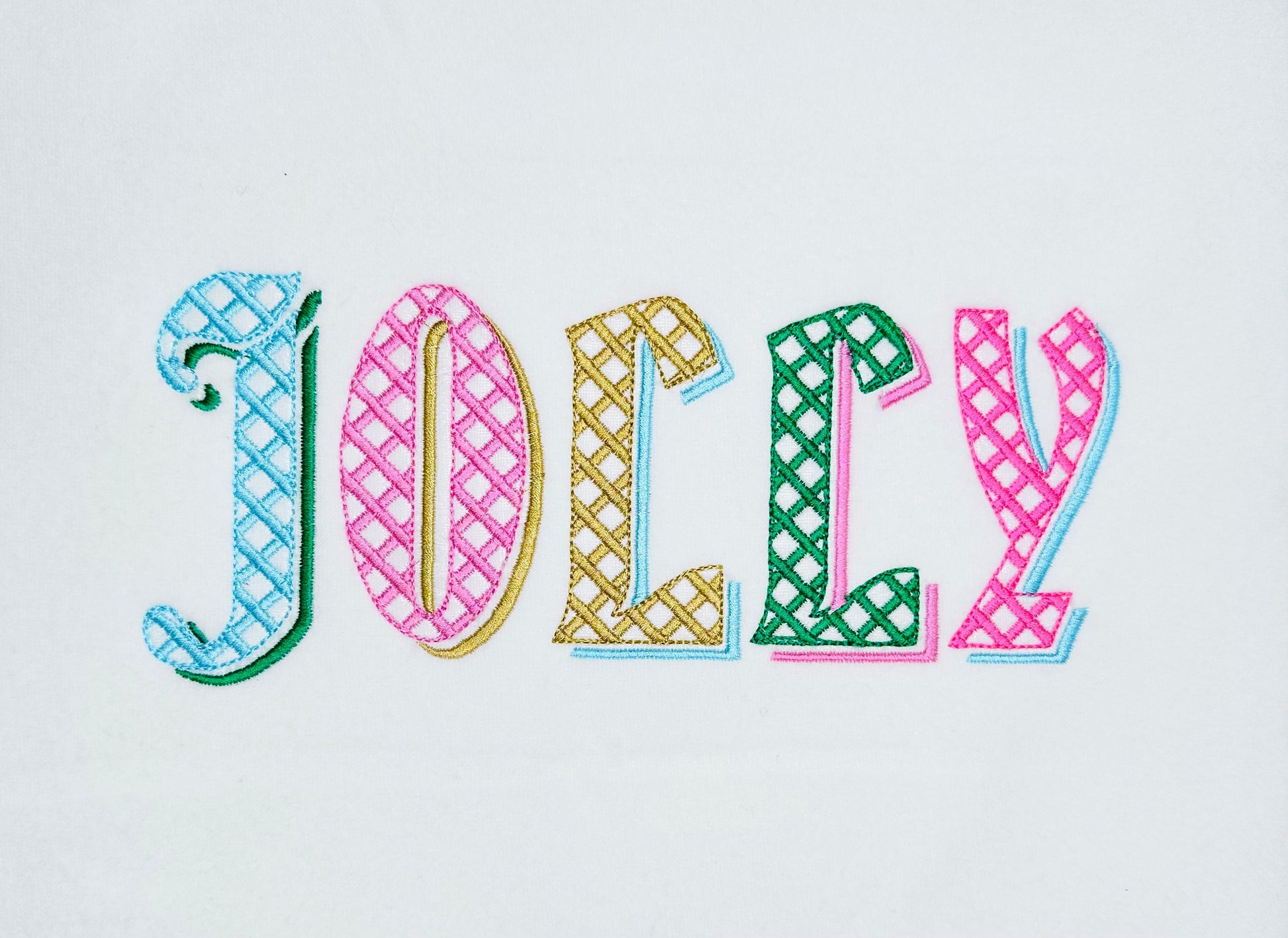 Christmas Shadow Font checkered alphabet letters and numbers light stitch machine embroidery designs monogram font with shadow BX included