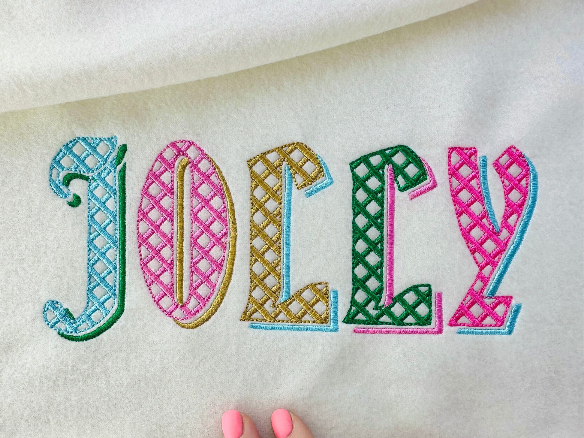 Christmas Shadow Font checkered alphabet letters and numbers light stitch machine embroidery designs monogram font with shadow BX included