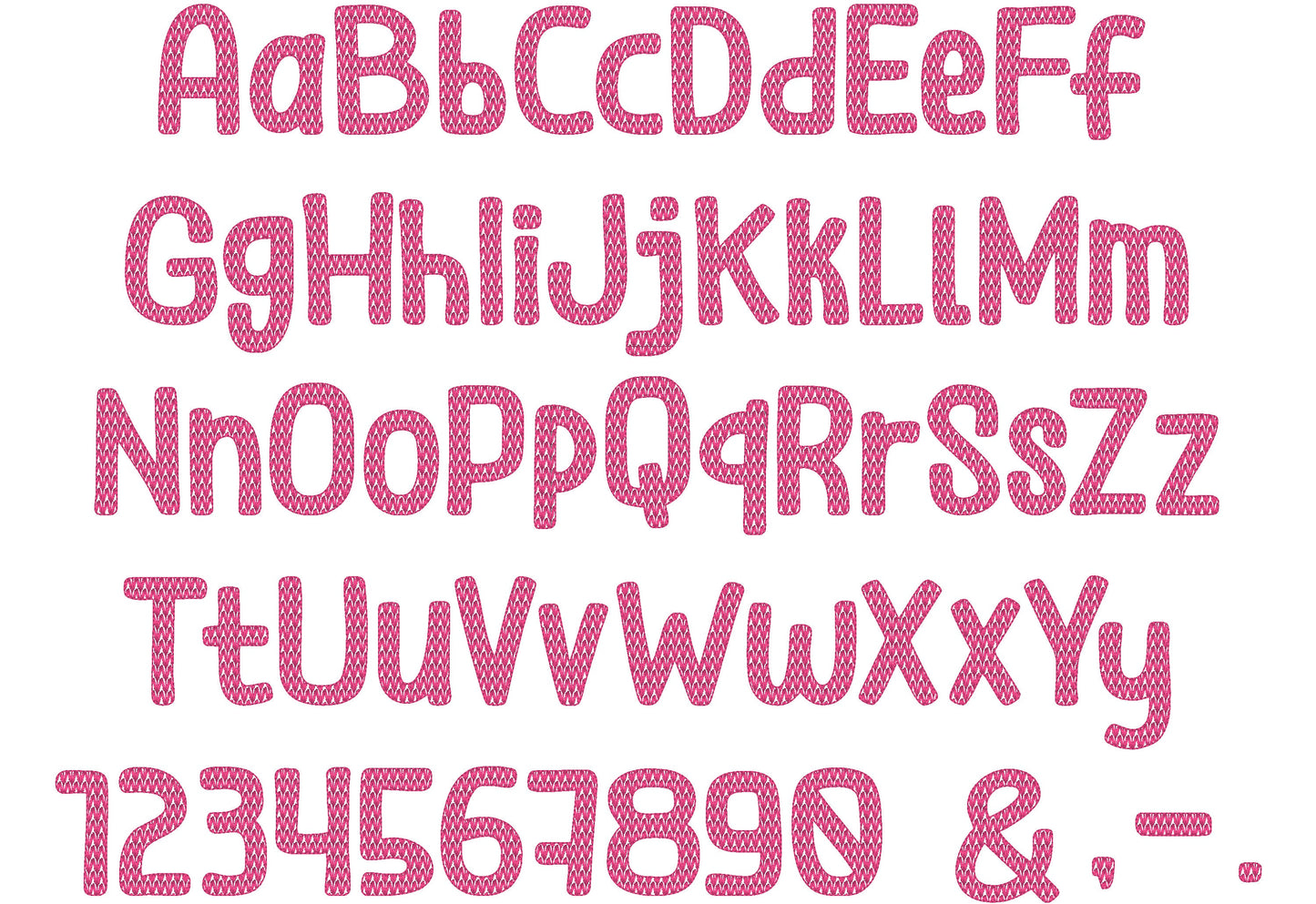 Knitted effect knit sweater stitch Font texture alphabet monogram machine embroidery designs kids shirt design