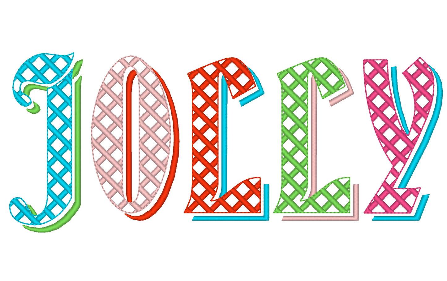 Christmas Shadow Font checkered alphabet letters and numbers light stitch machine embroidery designs monogram font with shadow BX included