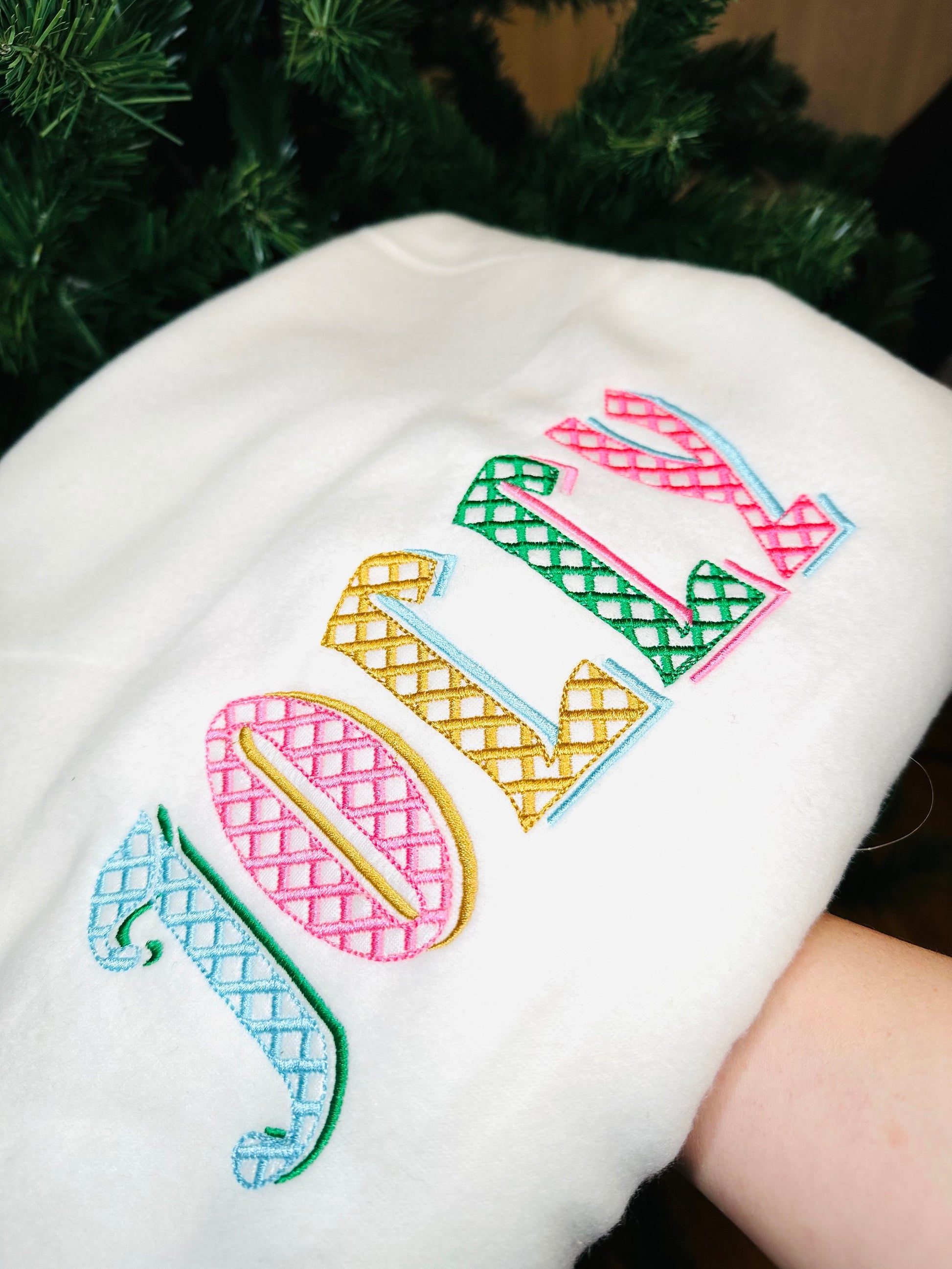 Christmas Shadow Font checkered alphabet letters and numbers light stitch machine embroidery designs monogram font with shadow BX included