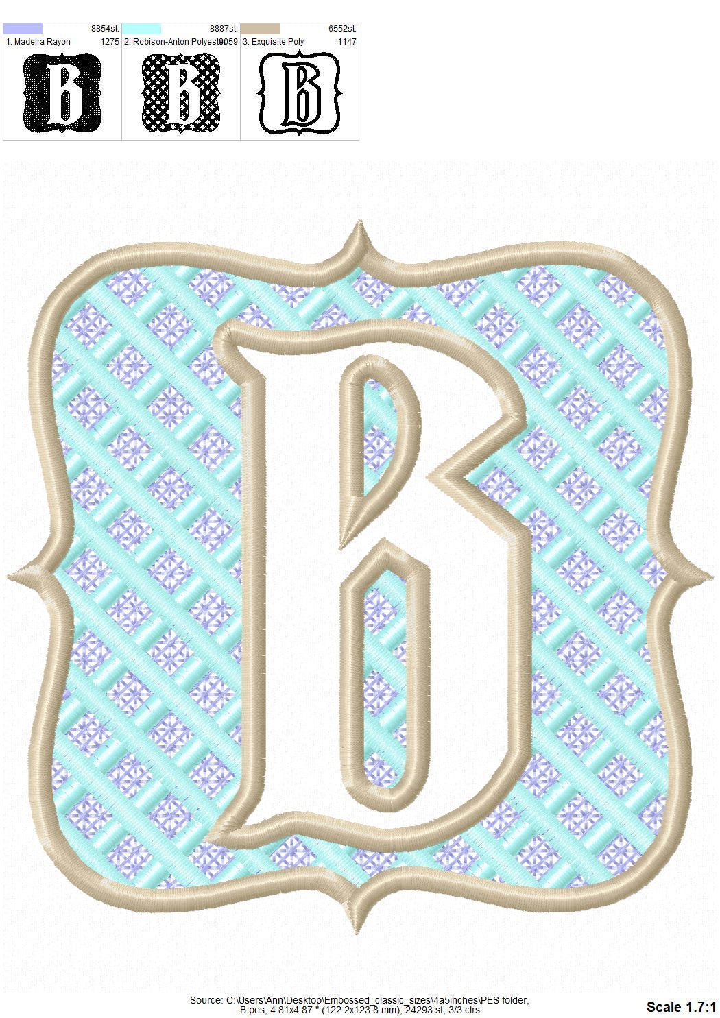 Embossed terry towel Monogram letters A-Z and gingham buffalo plaid Frame machine embroidery designs