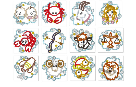Zodiac Astrology Sign Set of 12 – Instant Download | Artapli