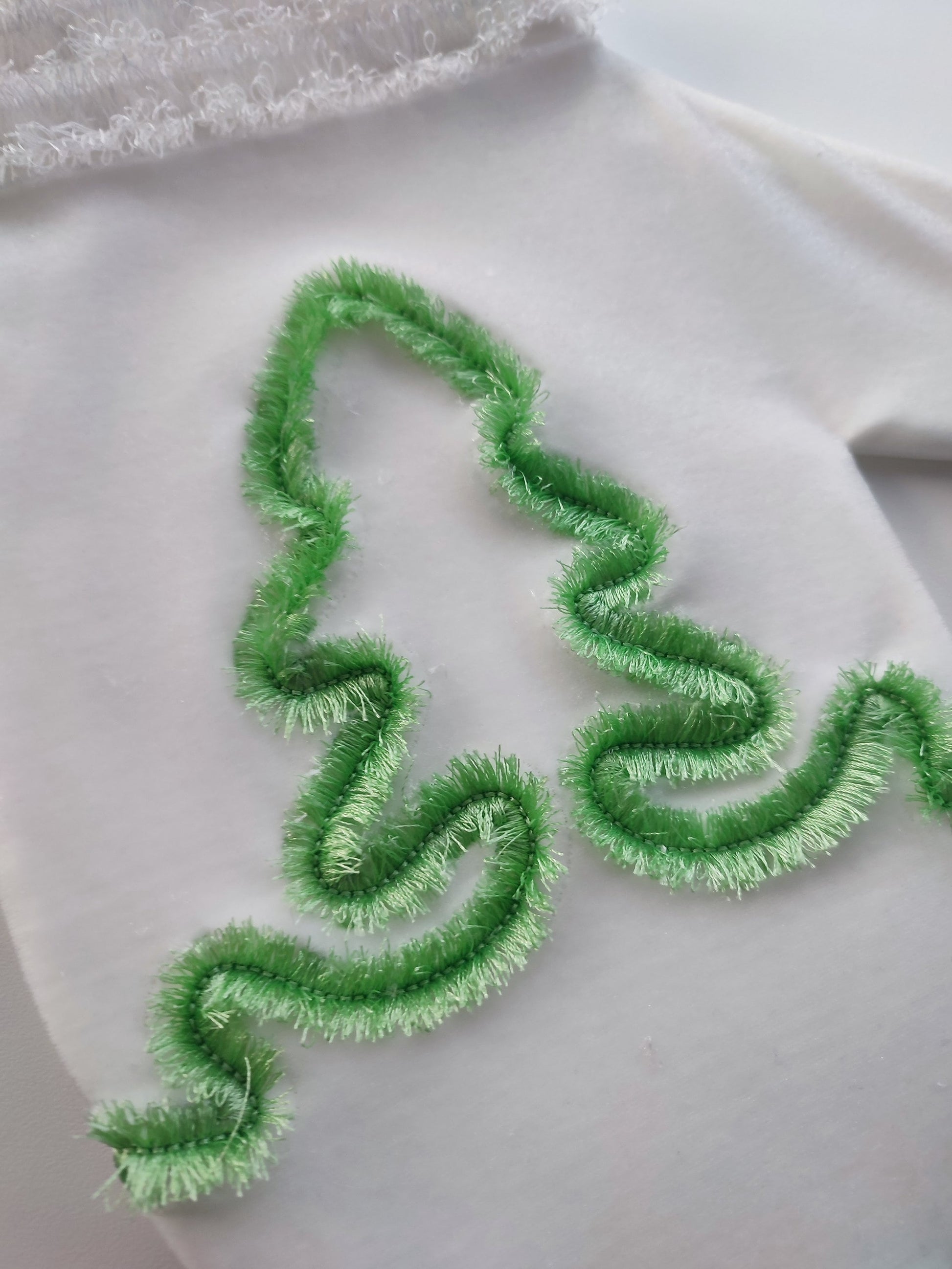 Simple Fringed Christmas Tree Machine Embroidery Design Fluffy Fur Christmas Tree Outline Fringe Simply in the Hoop Chenille Fluffy Line - Etsy