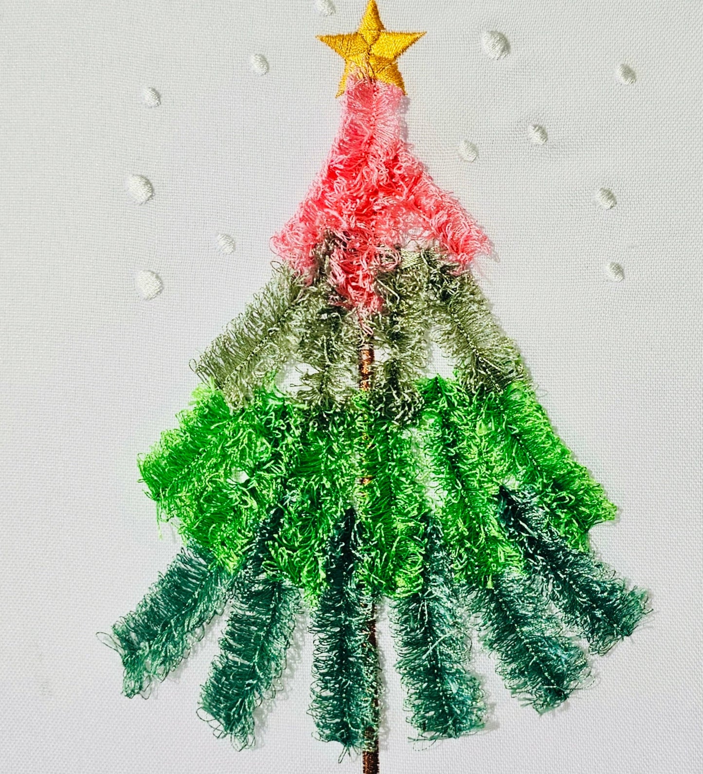 Fringed Christmas Tree and Star Ornament Pine Tree Woodland Spruce Machine Embroidery Designs 4 up to 7 Inches Simple Fringe Fur Tree - Etsy