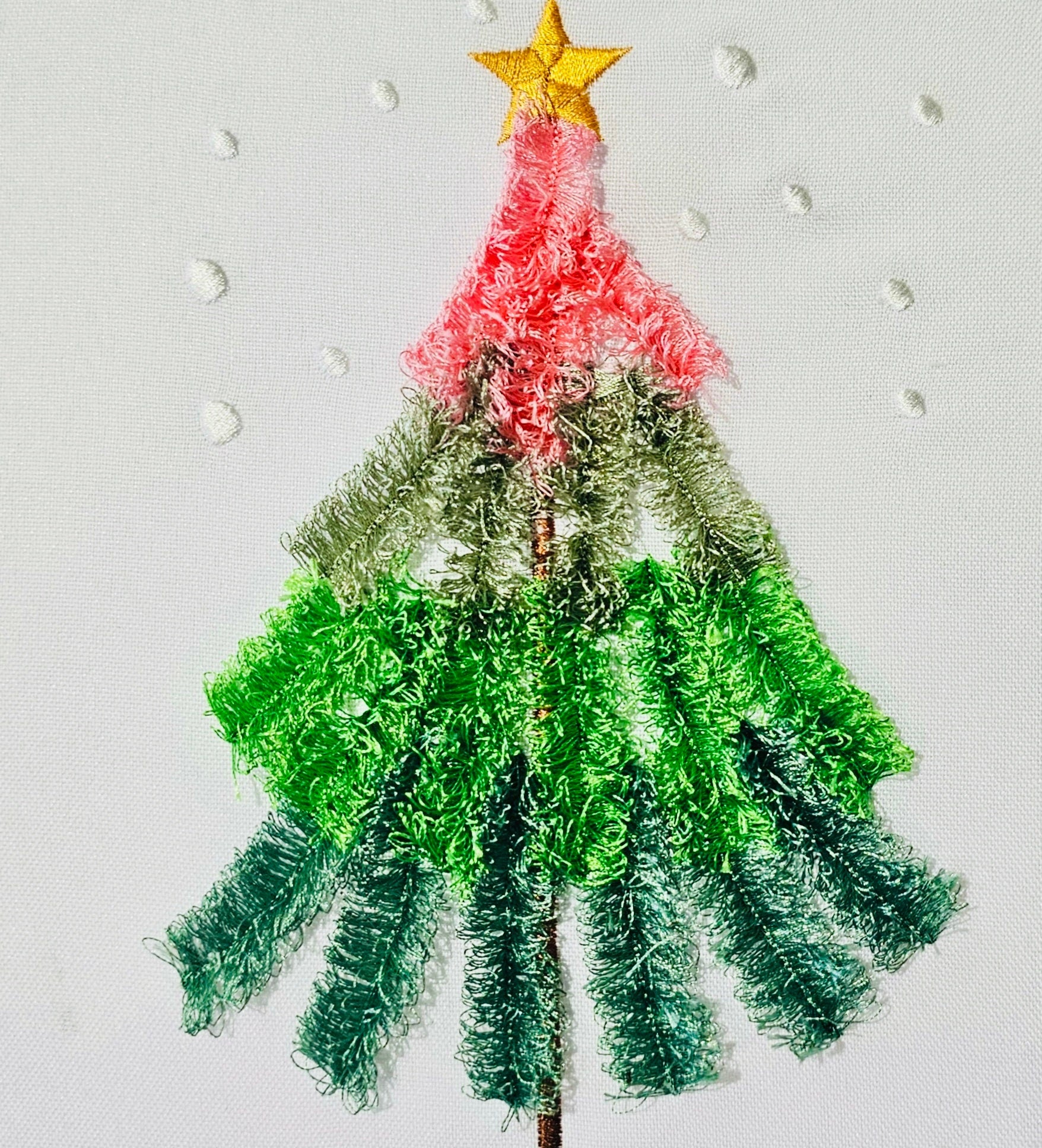 Fringed Christmas Tree and Star Ornament Pine Tree Woodland Spruce Machine Embroidery Designs 4 up to 7 Inches Simple Fringe Fur Tree - Etsy