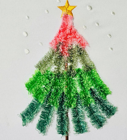 Fringed Christmas Tree and Star Ornament Pine Tree Woodland Spruce Machine Embroidery Designs 4 up to 7 Inches Simple Fringe Fur Tree - Etsy