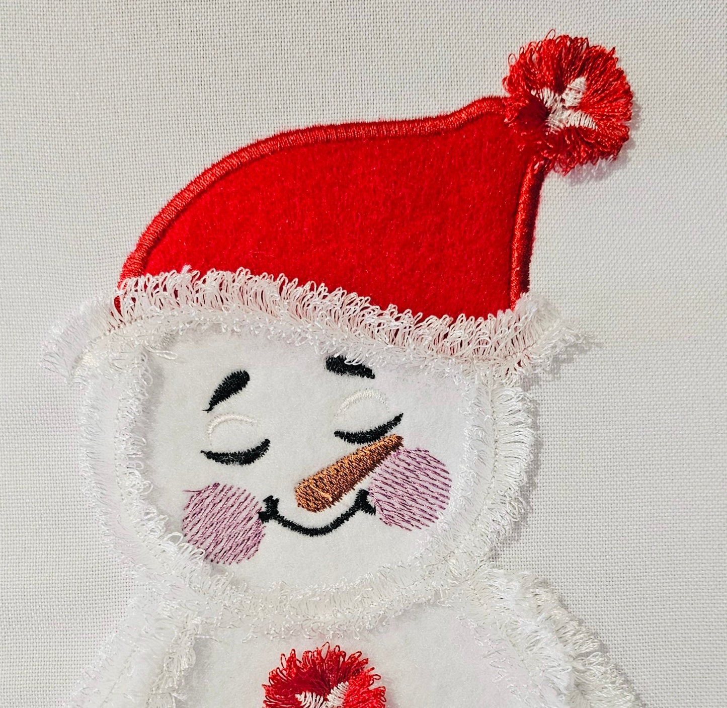Cute Little Snowman Baby With Santa Hat Applique Machine Embroidery Designs Fringe Fringed Fluffy Chenille Christmas Fur Design for Kids - Etsy