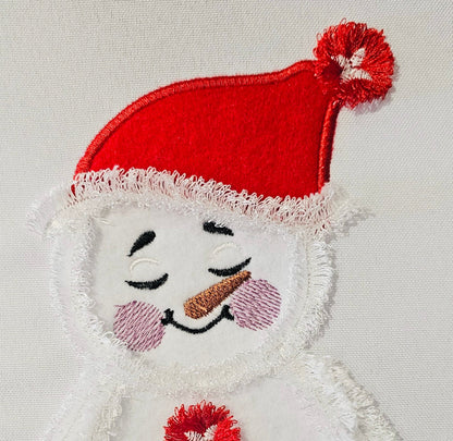 Cute Little Snowman Baby With Santa Hat Applique Machine Embroidery Designs Fringe Fringed Fluffy Chenille Christmas Fur Design for Kids - Etsy