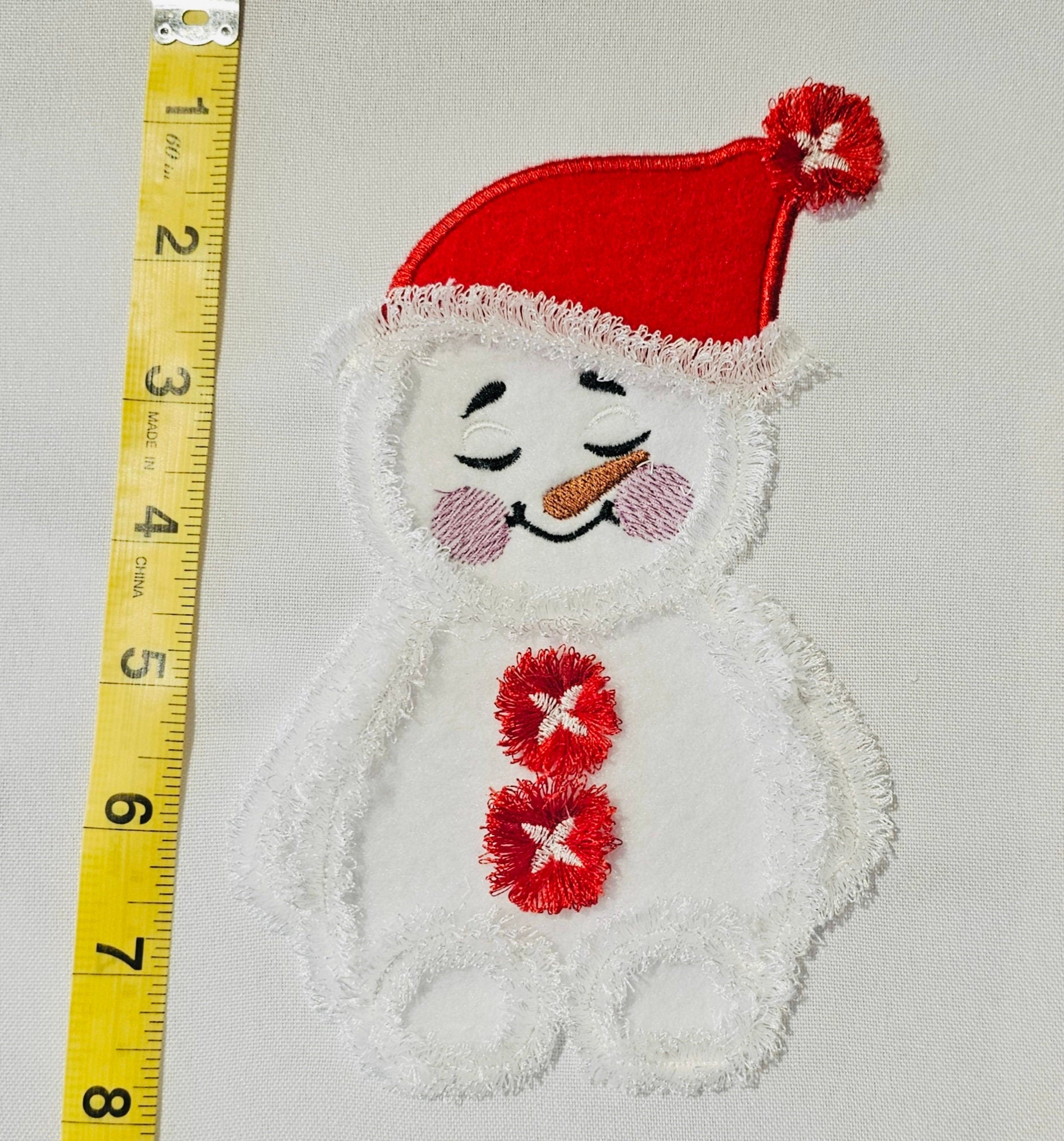 Cute Little Snowman Baby With Santa Hat Applique Machine Embroidery Designs Fringe Fringed Fluffy Chenille Christmas Fur Design for Kids - Etsy