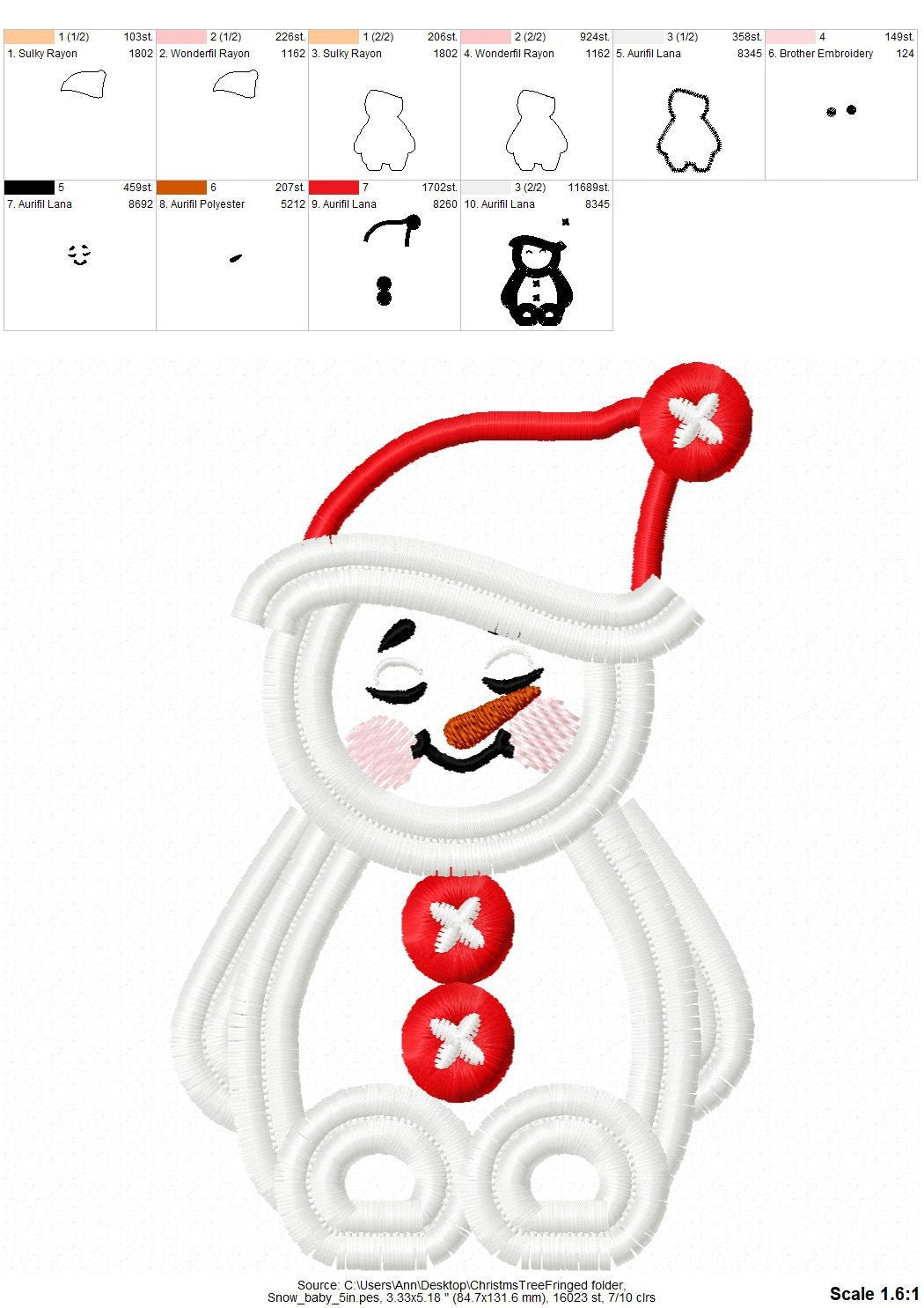 Cute Little Snowman Baby With Santa Hat Applique Machine Embroidery Designs Fringe Fringed Fluffy Chenille Christmas Fur Design for Kids - Etsy