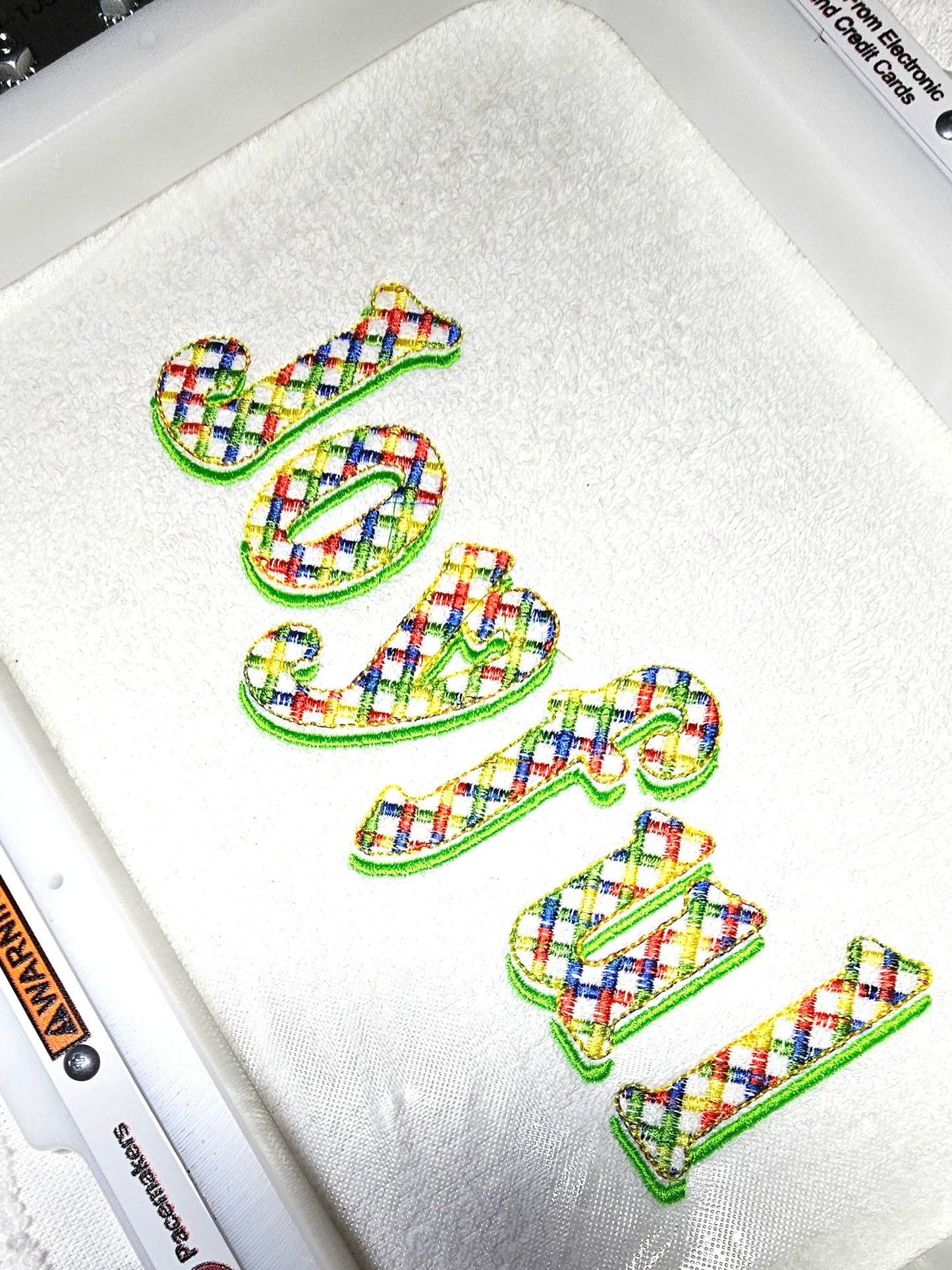 Christmas Shadow Font checkered alphabet letters and numbers light stitch machine embroidery designs monogram font with shadow BX included