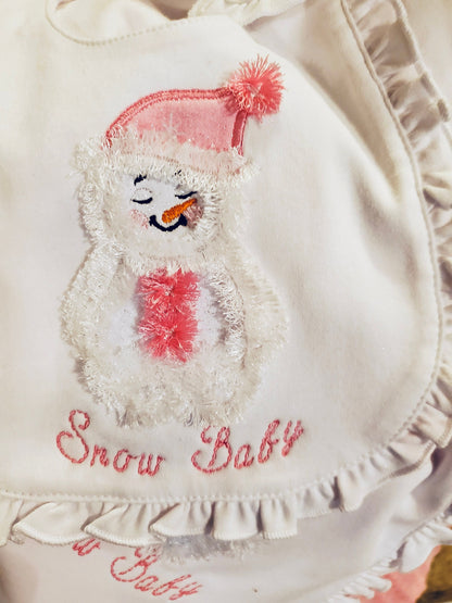Cute Little Snowman Baby With Santa Hat Applique Machine Embroidery Designs Fringe Fringed Fluffy Chenille Christmas Fur Design for Kids - Etsy