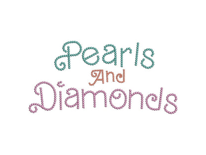 Pearl stitch outline Font machine embroidery designs awesome festive Pearl Monogram alphabet