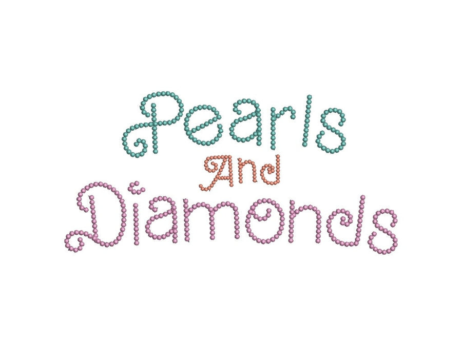 Pearl stitch outline Font machine embroidery designs awesome festive Pearl Monogram alphabet