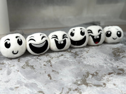 Snowball for playing snow fight 6 types ITH In The Hoop Machine Embroidery designs in one step super simply ITH Christmas kids plushie ball