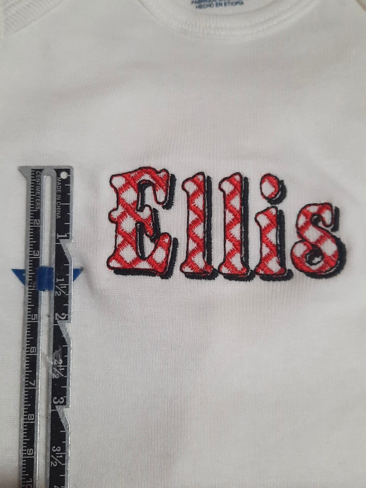 Christmas Shadow Font checkered alphabet letters and numbers light stitch machine embroidery designs monogram font with shadow BX included