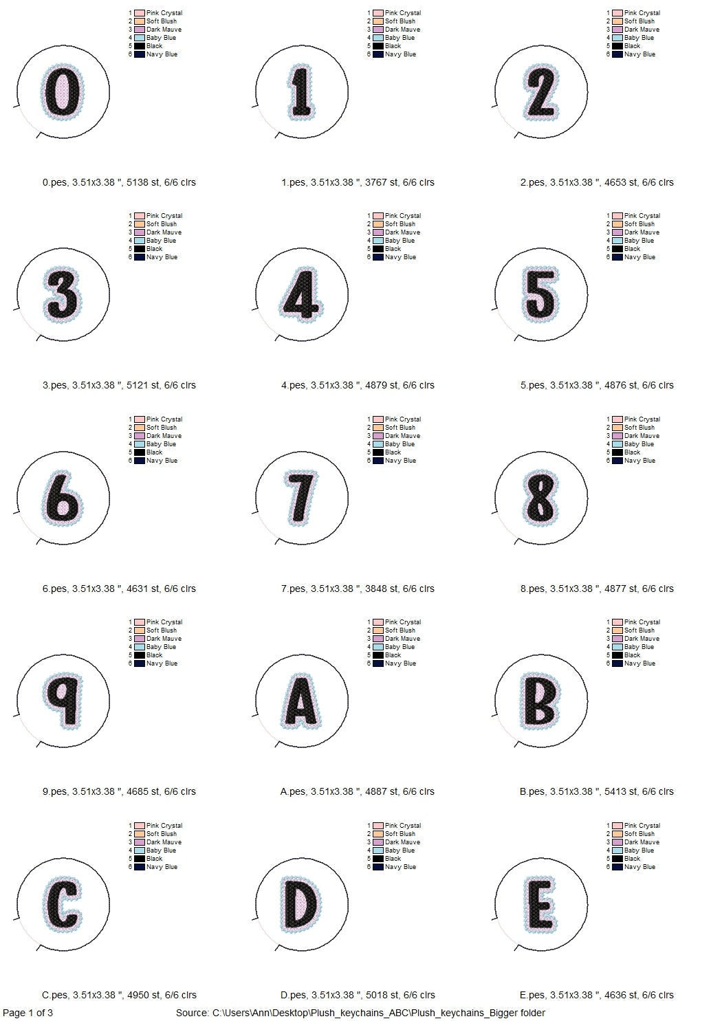 Minky fur fluffy Ball key fob snap tab keychain charm Monogram A-Z in the hoop ITH keyfob bag tag  machine embroidery designs for hoop 4x4