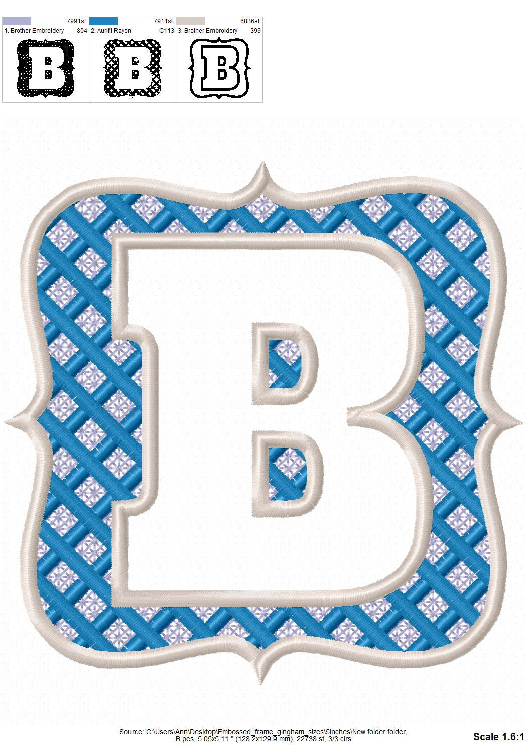 Embossed terry towel Bold Monogram letters A-Z in plaid checkered Frame machine embroidery designs for hoop 4x4, 5x7 wedding birthday gift