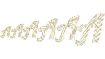 Cursive Chain Font hand stitch effect machine embroidery designs hand alphabet letters chain fill monogram