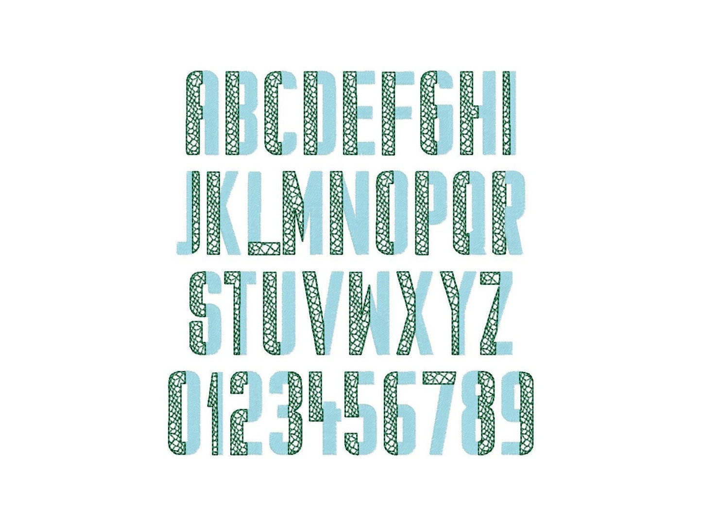 DUO Split Crocodile Gator 2 color Font TWO colors Font machine embroidery design DUOTONE small big block gator fill stitch alphabet monogram