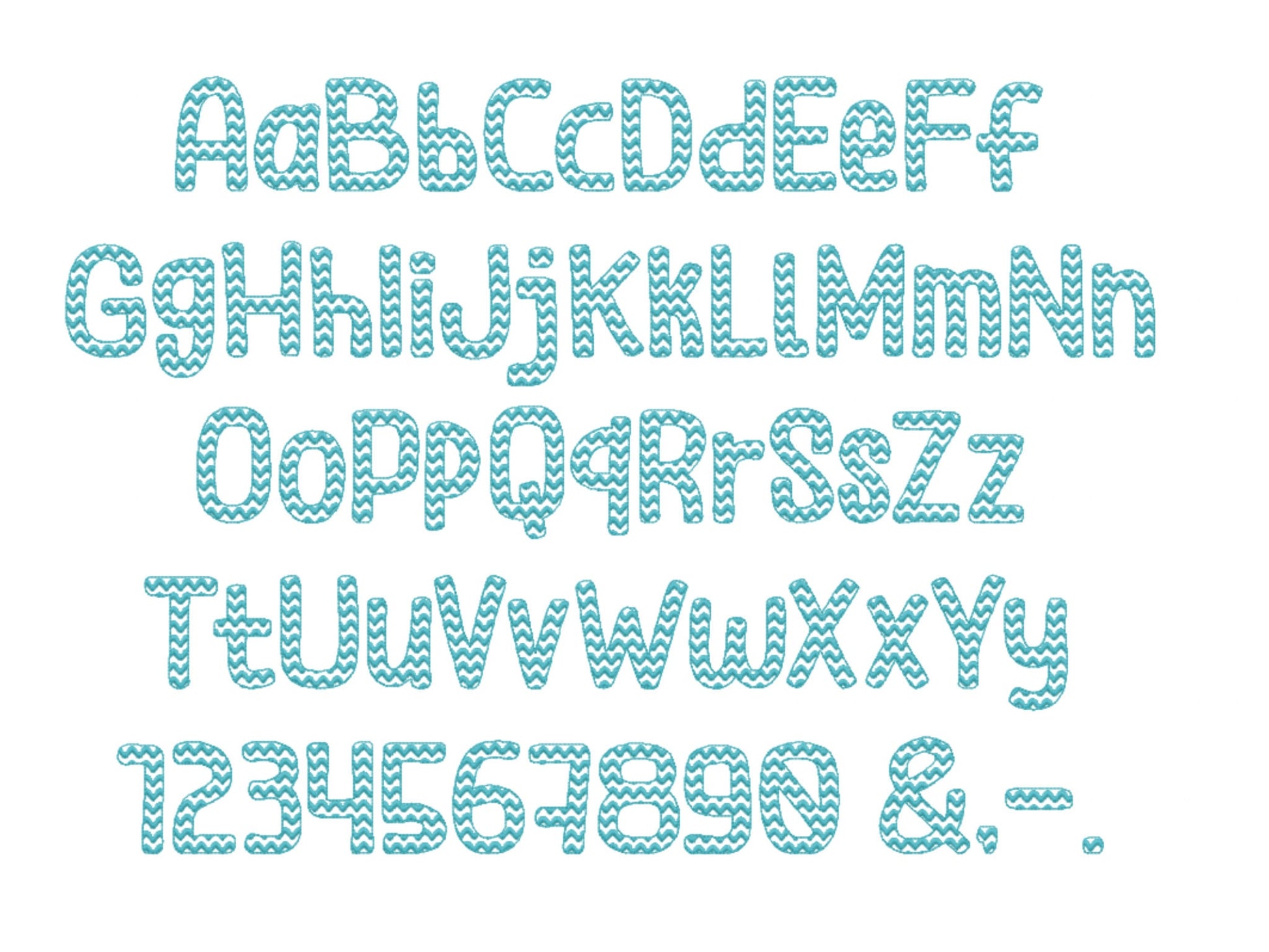 Decorative Embroidery Font set DIY names Dots Checks Waves Chess alphabet