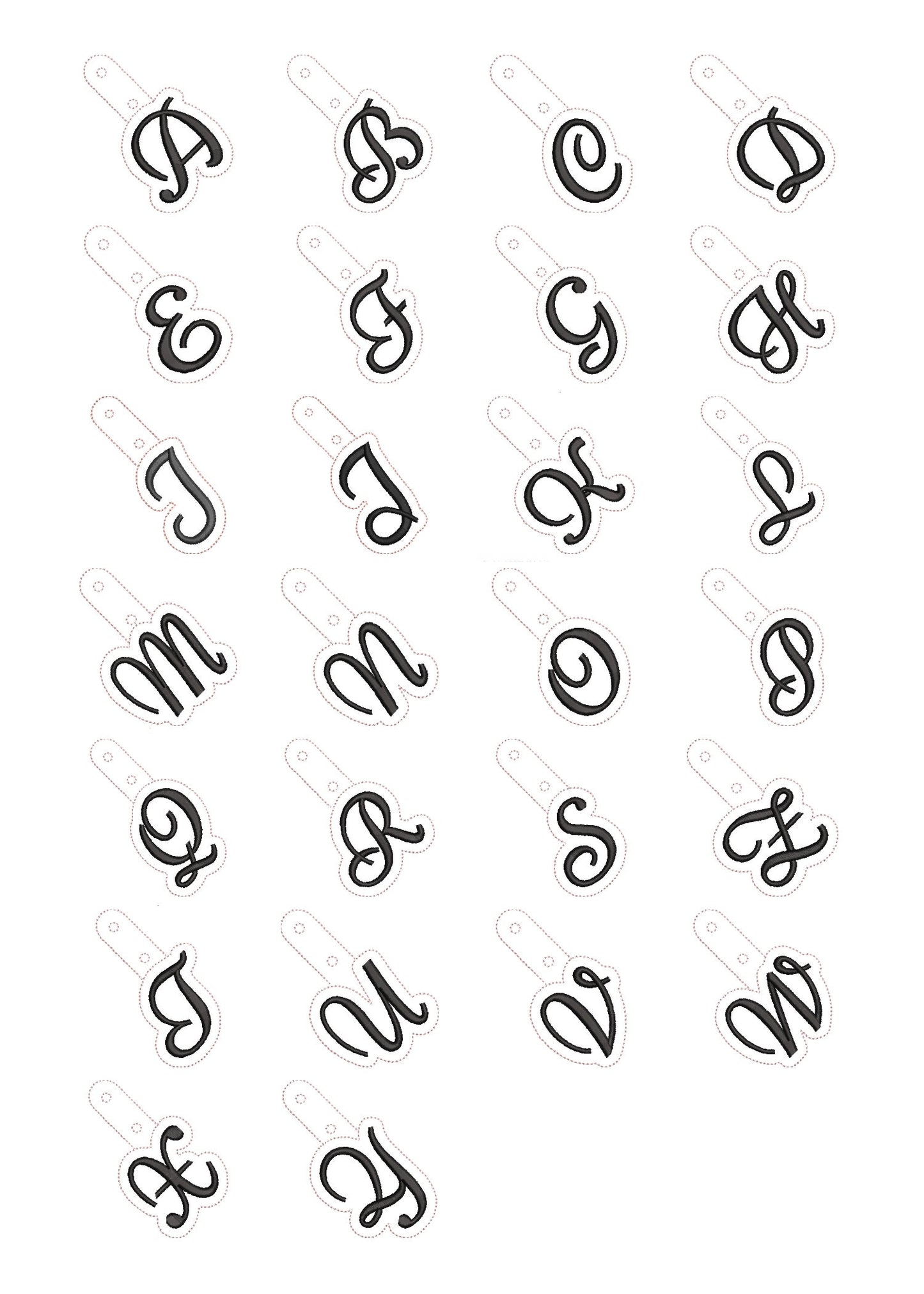 Monogram Keychain Nicole ITH – Instant Download | Artapli